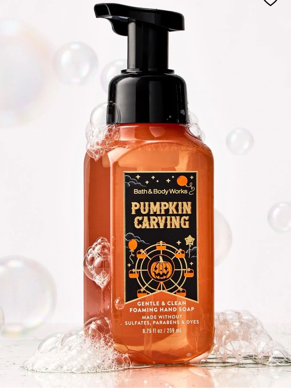 Bath & Body Works Pumpkin Carving Foaming Hand Soap + Pocket Bac handsanitizer